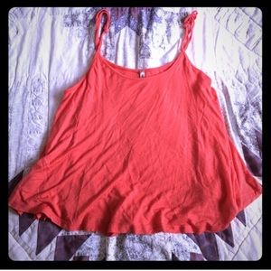 Love Culture orange flowy crop tank